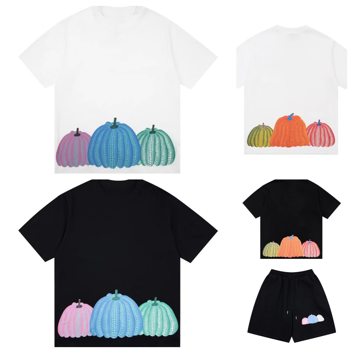 Designer Mens Women's T-Shirt cotton-blend tee top Shorts pumpkin printed Crew Neck Sleeve Sports Shorts Ladies solid Elastic Femme Vintage Tshirts Tops Tee Pants, Black
Designer Mens Women's T-Shirt cotton-blend tee top Shorts pumpkin printed Crew Neck Sleeve Sports Shorts Ladies solid Elastic Femme Vintage Tshirts Tops Tee Pants, Black
