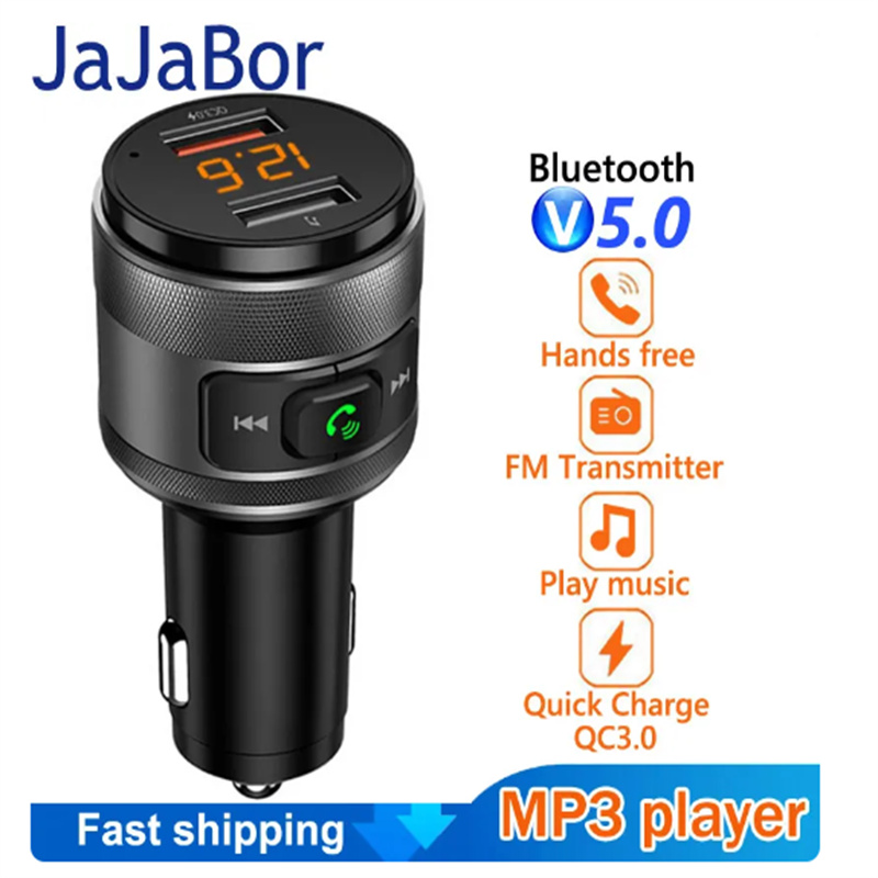 JaJaBor Bluetooth 5.0 Car Kit Handsfree FM Transmitter Music Mp3 Player Dual USB QC3.0 Quick Charge Support U Disk Playback C57
JaJaBor Bluetooth 5.0 Car Kit Handsfree FM Transmitter Music Mp3 Player Dual USB QC3.0 Quick Charge Support U Disk Playback C57