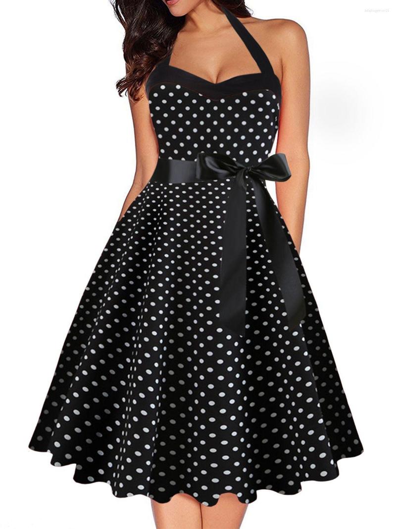 Casual Dresses Black Swing Vintage Dress Women 2023 Summer Sexy Polka Dot Print Halter Party Prom Robe Pin Up Rockabilly Y2K Vestidos, Claret
Casual Dresses Black Swing Vintage Dress Women 2023 Summer Sexy Polka Dot Print Halter Party Prom Robe Pin Up Rockabilly Y2K Vestidos, Claret