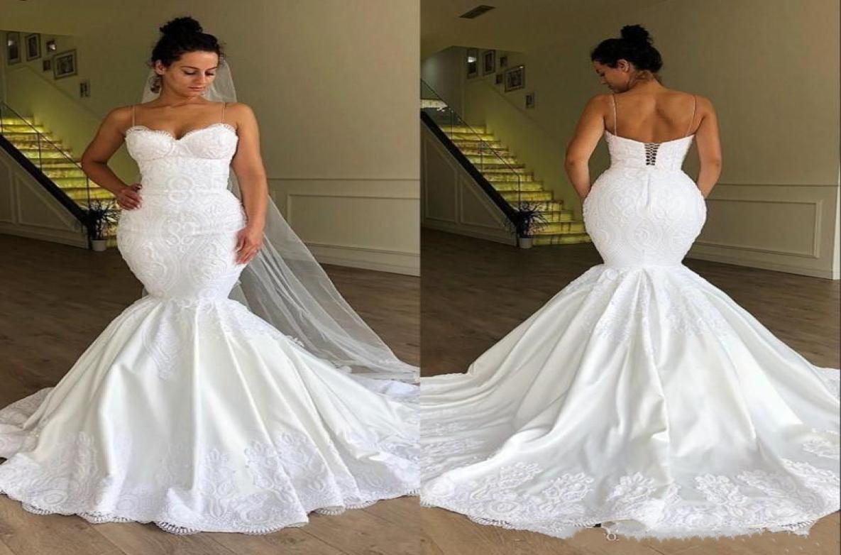 Sexy Spaghetti Straps Wedding Dress Mermaid Corset Back Flower Pattern Lace Satin 2021 Stunning Bridal Gowns Customize Plus Size1343963, Same as image
Sexy Spaghetti Straps Wedding Dress Mermaid Corset Back Flower Pattern Lace Satin 2021 Stunning Bridal Gowns Customize Plus Size1343963, Same as image