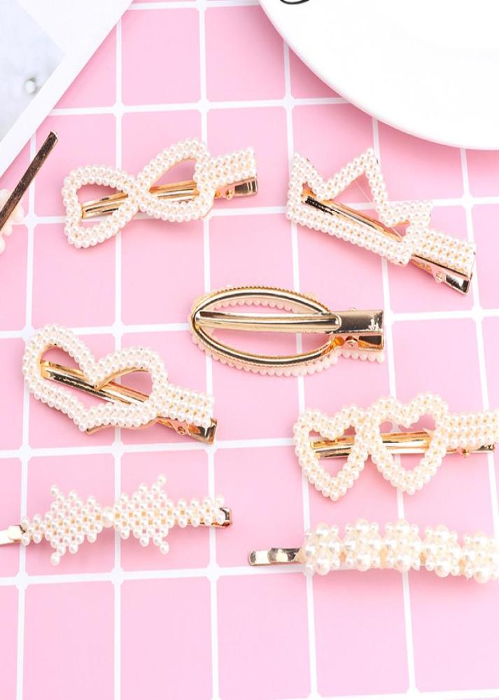 

Fashion Jewelry Hairpin Bows Cute Metal Simplicity Pearls Side Crown Clip Hair Accessories Personality Lady Barrettes Wedding for 6522414, Dark blue