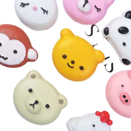 20pcs Lovely Animal Pig Rabbit Panda Monkey Resin Components Crafts Hair Bow Flatback Cabochons Scrapbooking DIY Accessories Embel