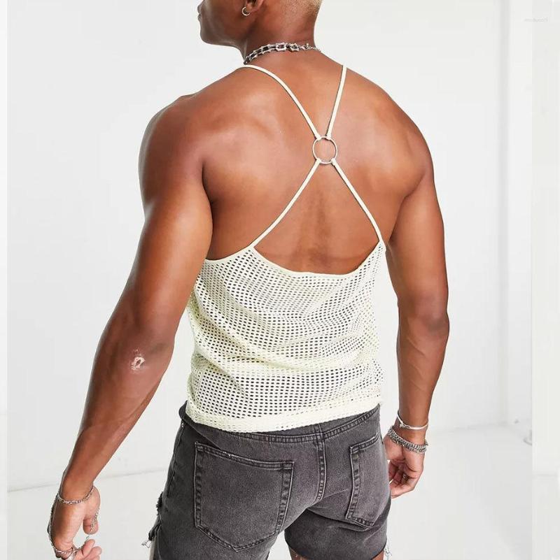 Men' Tank Tops 2023 Summer Hollow Out Mesh Sexy Top Back Cross Vest For Men Night Club Punk Hip Hop Singlets, White
Men' Tank Tops 2023 Summer Hollow Out Mesh Sexy Top Back Cross Vest For Men Night Club Punk Hip Hop Singlets, White