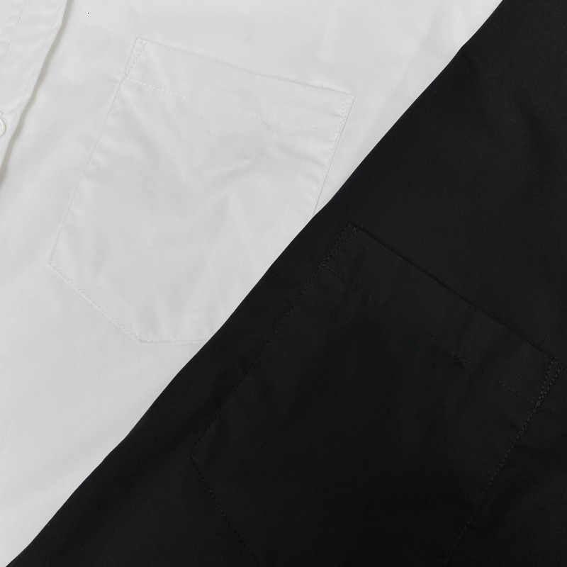 Men's Dress Shirts Spring and summer Men women Short sleeve Shirt Y2K Casual jacket Solid color prethoracic Pockets Lovers' fashion coat 230
