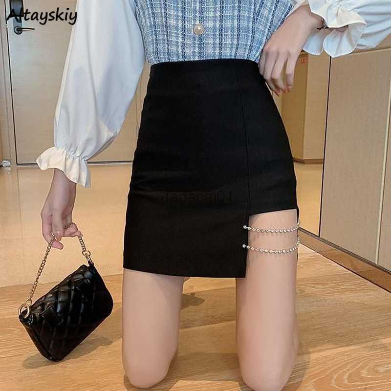 Mini Skirts Women Sideslit Crystalchain Korean Style Slim Trendy Elegant Patchwork Female Bottom Summer Popular Chic Ulzzang L230621, Black8
Mini Skirts Women Sideslit Crystalchain Korean Style Slim Trendy Elegant Patchwork Female Bottom Summer Popular Chic Ulzzang L230621, Black8