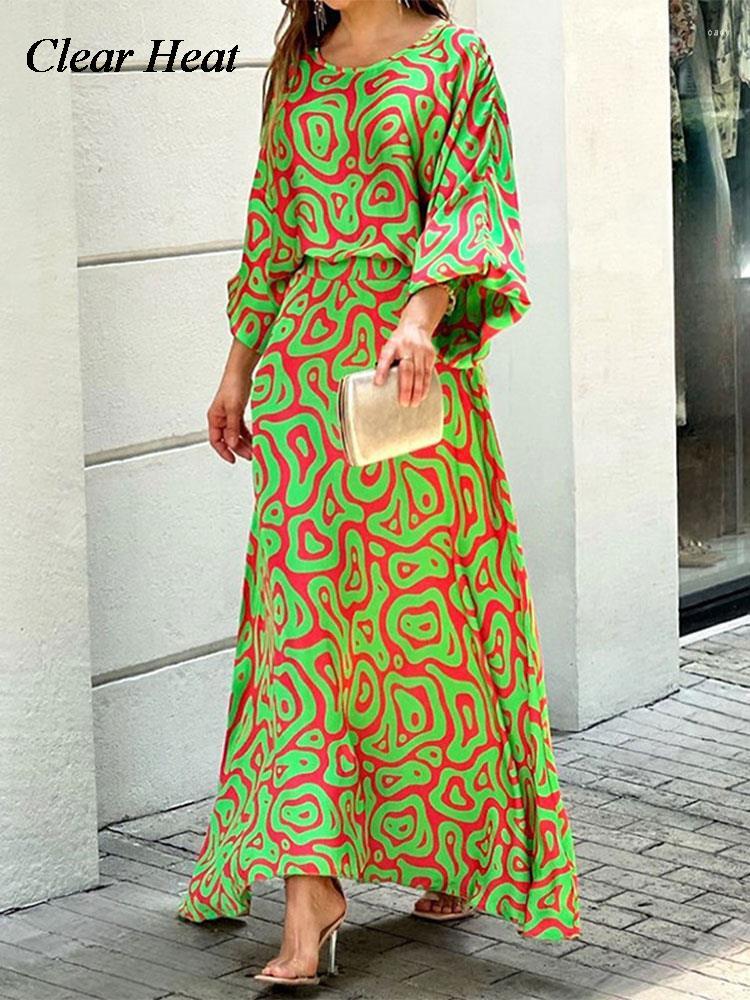 Casual Dresses Women Geomatric Printing Wrap Waist Maxi Vestidos Fashion O Neck Long Sleeve Swing Female Elegant Outwear Outfits 2023, Green
Casual Dresses Women Geomatric Printing Wrap Waist Maxi Vestidos Fashion O Neck Long Sleeve Swing Female Elegant Outwear Outfits 2023, Green