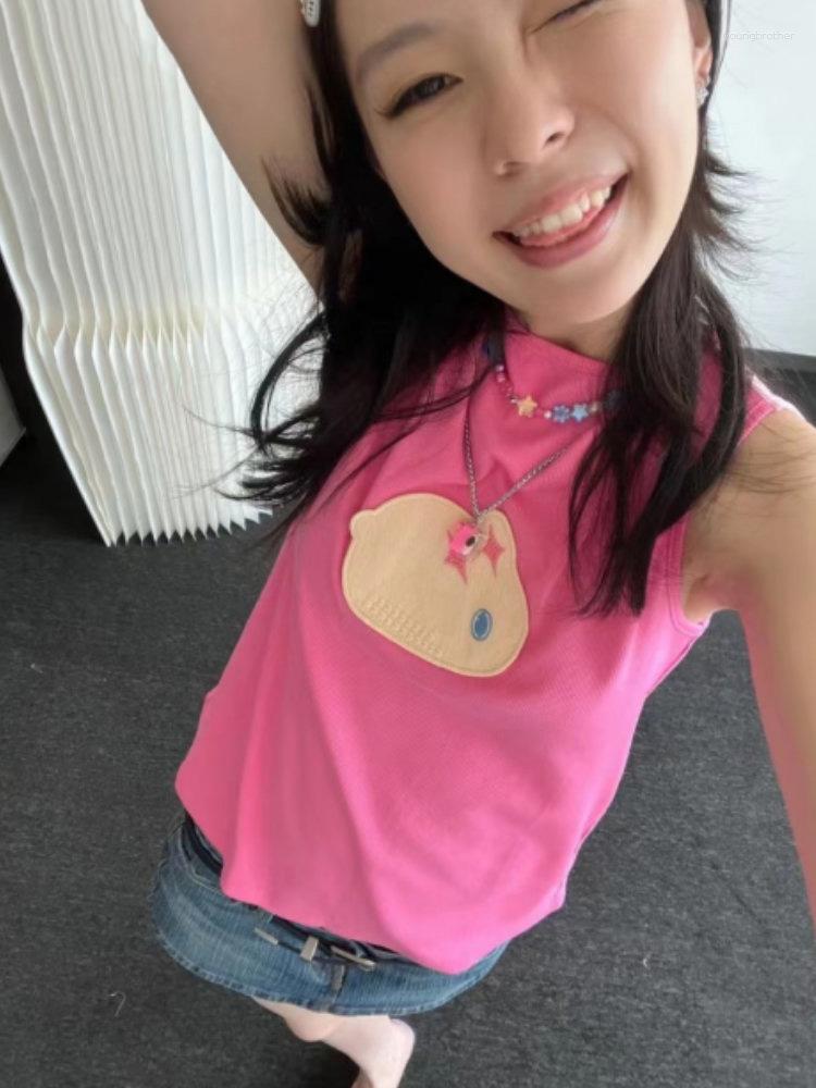 Women' Tanks Harajuku Slim Tank Top Women Gothic Embroidery Streetwear Sleeveless 2023 Summer Y2k Aesthetic Cartoon Fairy Grunge Tops, Pink
Women' Tanks Harajuku Slim Tank Top Women Gothic Embroidery Streetwear Sleeveless 2023 Summer Y2k Aesthetic Cartoon Fairy Grunge Tops, Pink
