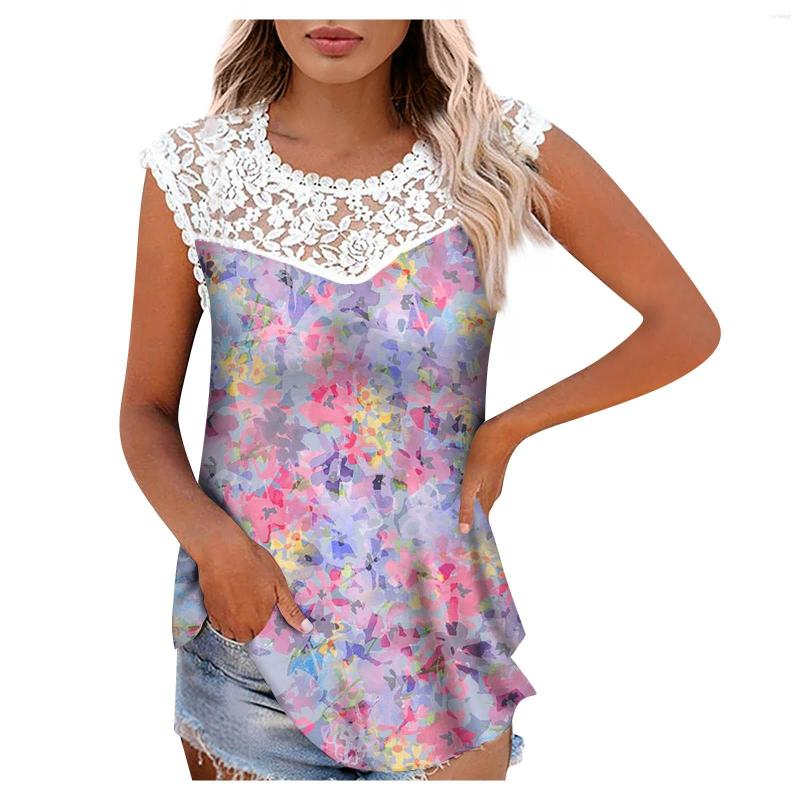 Women' Tanks Fashion Lace Round Neck Pleated Sleeveless Vest T-shirt Women Causal Comfort Floral Print Tops Breathable Beach, Blue
Women' Tanks Fashion Lace Round Neck Pleated Sleeveless Vest T-shirt Women Causal Comfort Floral Print Tops Breathable Beach, Blue