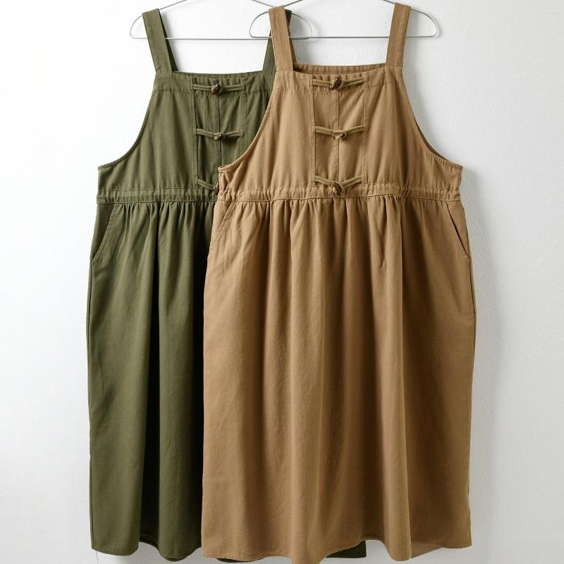 Skirts Casual Cotton Horn Button Mid-calf Suspender Skirt Koren Style Leisure Safari Streetwear All Match Loose Fit Army Green Overall
Skirts Casual Cotton Horn Button Mid-calf Suspender Skirt Koren Style Leisure Safari Streetwear All Match Loose Fit Army Green Overall