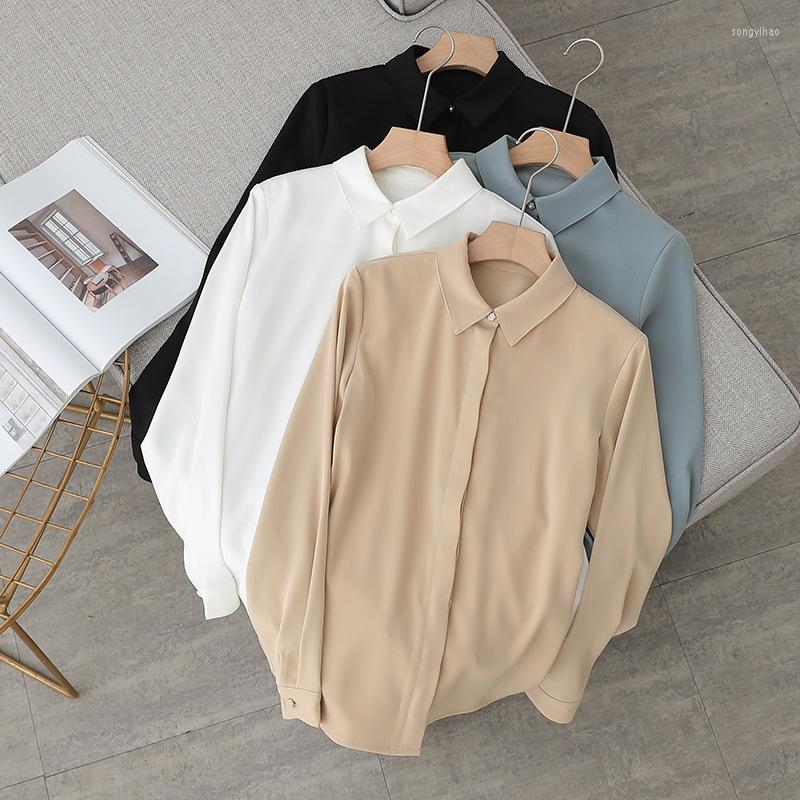 Women' Blouses Spring Chemise Femme Single-breasted Blouse Vintage Solid Shirt Tops Black White Formal Office Wear Women Work Clothes
Women' Blouses Spring Chemise Femme Single-breasted Blouse Vintage Solid Shirt Tops Black White Formal Office Wear Women Work Clothes