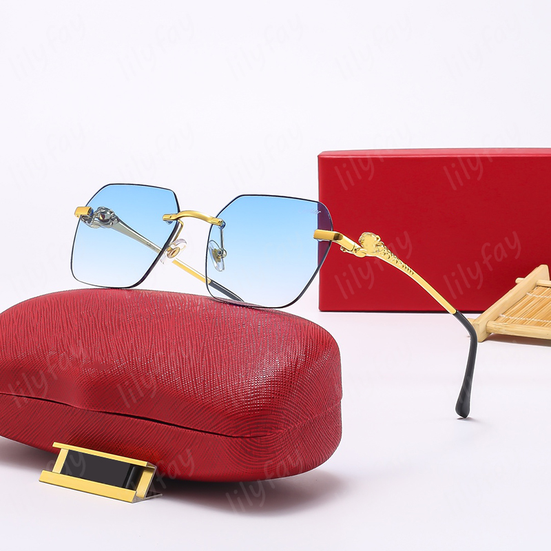 Luxury Gold tiger Holder sunglass designer sunglasses for women Sun Glasses Womens Eyeglasses Eyewear Frameless Mens Sunglasses With Box New
Luxury Gold tiger Holder sunglass designer sunglasses for women Sun Glasses Womens Eyeglasses Eyewear Frameless Mens Sunglasses With Box New