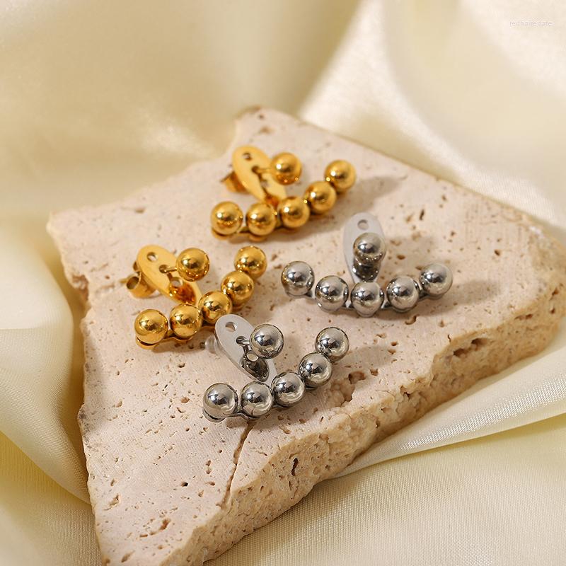 Stud Earrings TARCLIY Cute Small Round Beads Front Back Double Sided Earring Simple Stainless Steel Ear Studs Women Party Jewelry Gifts
Stud Earrings TARCLIY Cute Small Round Beads Front Back Double Sided Earring Simple Stainless Steel Ear Studs Women Party Jewelry Gifts