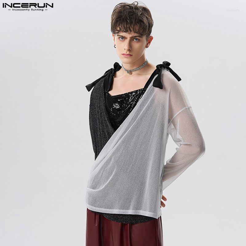 Men' T Shirts Men Shirt Mesh Patchwork See Through Shiny V Neck Long Sleeve Irregular Tee Tops Streetwear 2023 Sexy Camisetas INCERUN, Black
Men' T Shirts Men Shirt Mesh Patchwork See Through Shiny V Neck Long Sleeve Irregular Tee Tops Streetwear 2023 Sexy Camisetas INCERUN, Black