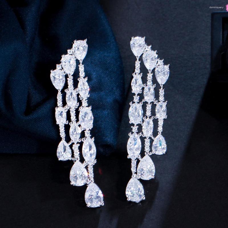 Dangle Earrings CWWZircons 3 Lines Geometric Water Drop Micro Cubic Zirconia Pave Women Long Wedding Bridal Party Engagement CZ997
Dangle Earrings CWWZircons 3 Lines Geometric Water Drop Micro Cubic Zirconia Pave Women Long Wedding Bridal Party Engagement CZ997