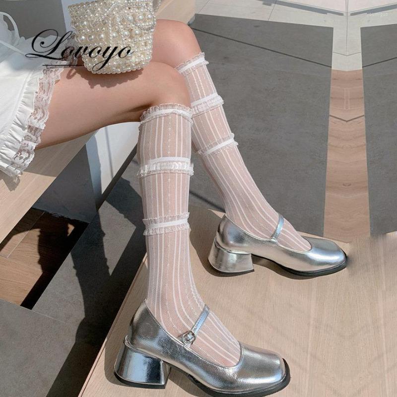 Women Socks JK Sweet Lace Black White Lolita Long Transparent Solid Color Fashion Kawaii Cosplay Sexy Polka Dots Stockings
Women Socks JK Sweet Lace Black White Lolita Long Transparent Solid Color Fashion Kawaii Cosplay Sexy Polka Dots Stockings