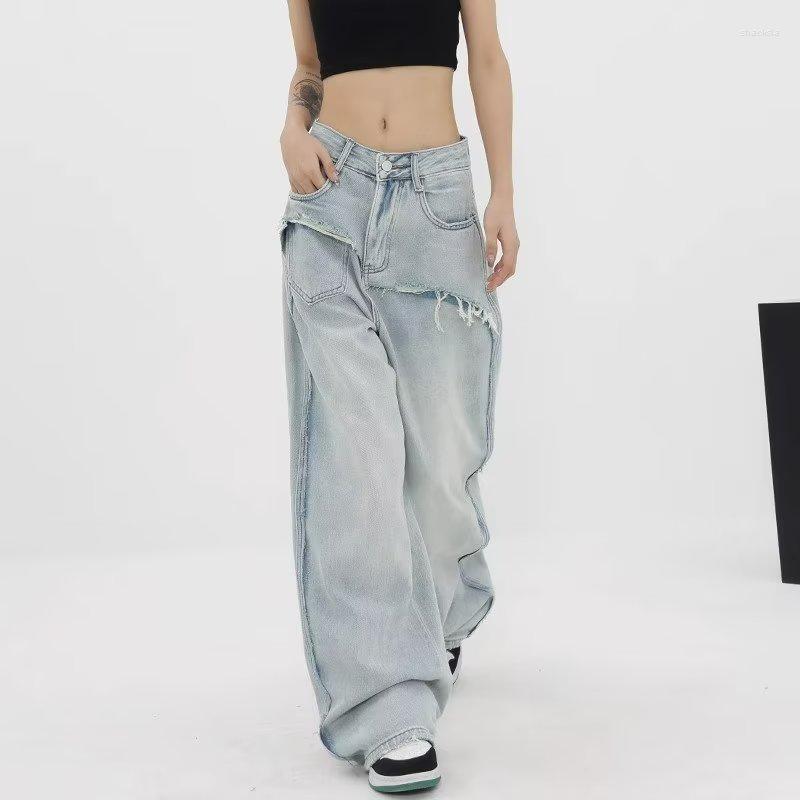 Women' Jeans High Waisted Baggy Women Vintage Wash Denim Straight Wide Leg Pants Ripped Tassel Boyfriend American Streetwear Trousers, Light blue
Women' Jeans High Waisted Baggy Women Vintage Wash Denim Straight Wide Leg Pants Ripped Tassel Boyfriend American Streetwear Trousers, Light blue