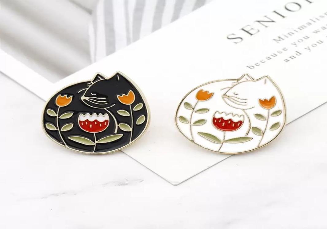 Cat flower leaf pattern black and white cute cartoon personality brooch ornament creative special new trend lapels jeans5104043
Cat flower leaf pattern black and white cute cartoon personality brooch ornament creative special new trend lapels jeans5104043