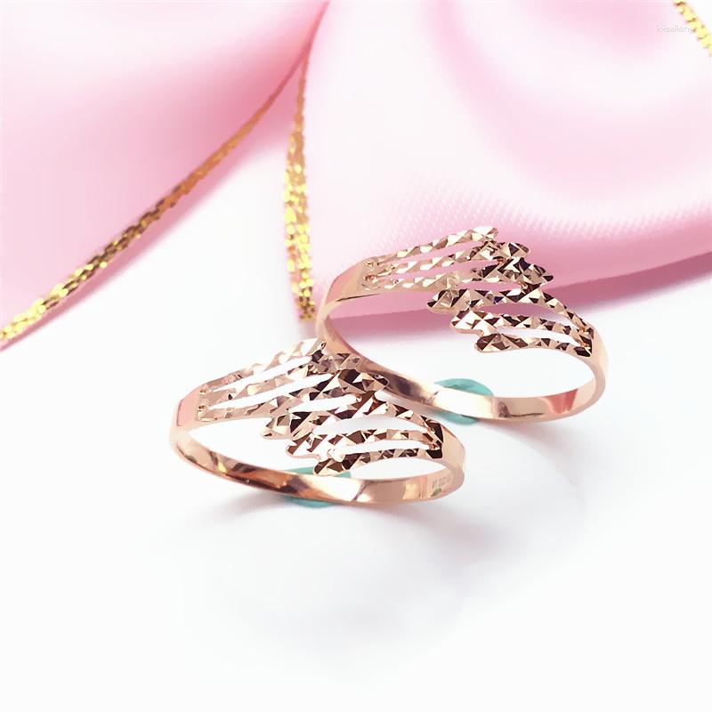 Cluster Rings Creative 585 Purple Gold 14K Rose Geometric Shape For Women Hollow Design Classic Exquisite Luxury Jewelry
Cluster Rings Creative 585 Purple Gold 14K Rose Geometric Shape For Women Hollow Design Classic Exquisite Luxury Jewelry
