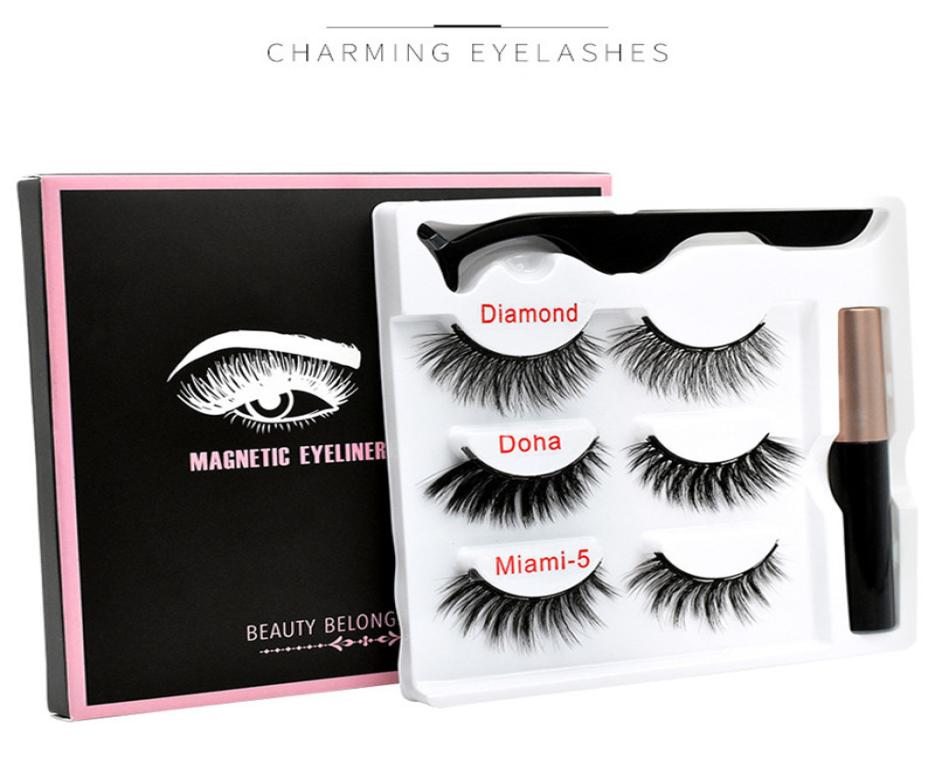 Magnetic False Eyelash Eyeliners Magnet Eye lash Set 3 Pairs of Eyelashes Eyeliner Tweezer ship 3set5304814
Magnetic False Eyelash Eyeliners Magnet Eye lash Set 3 Pairs of Eyelashes Eyeliner Tweezer ship 3set5304814