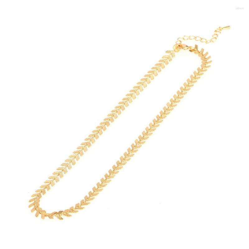 Chains Flat Fishbone Link Chain Airplane Shaped Leaves Sequins Choker Necklace For Women Boho Gift Party Jewelry
Chains Flat Fishbone Link Chain Airplane Shaped Leaves Sequins Choker Necklace For Women Boho Gift Party Jewelry