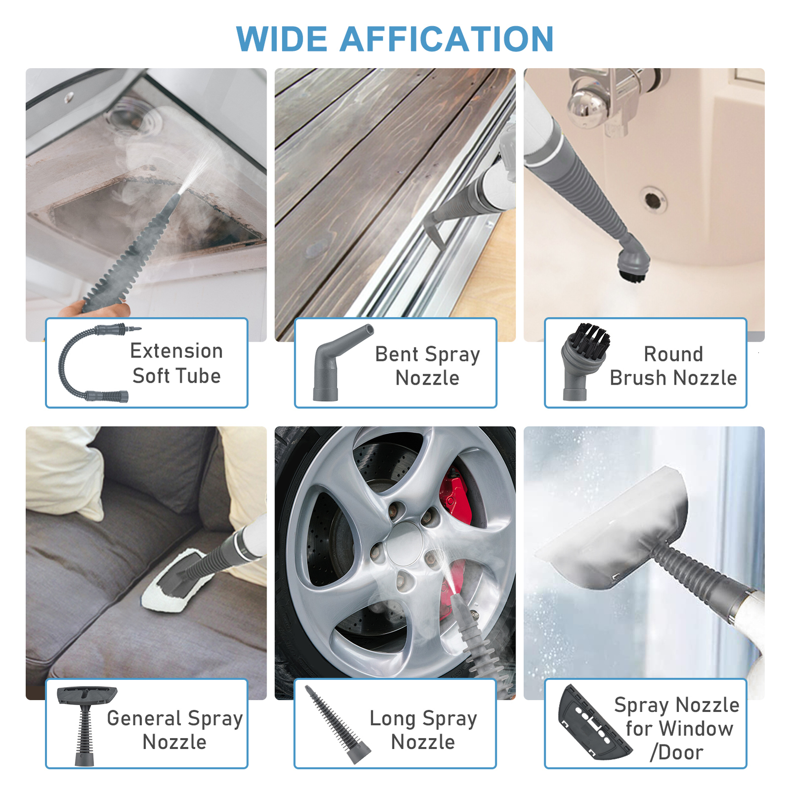 Steam Cleaners Mops Accessories 1000W Home Appliance Cleaner High Temperature Pressurized Cleaning Machine for Air Conditioning Hood Car 230628 - view 6