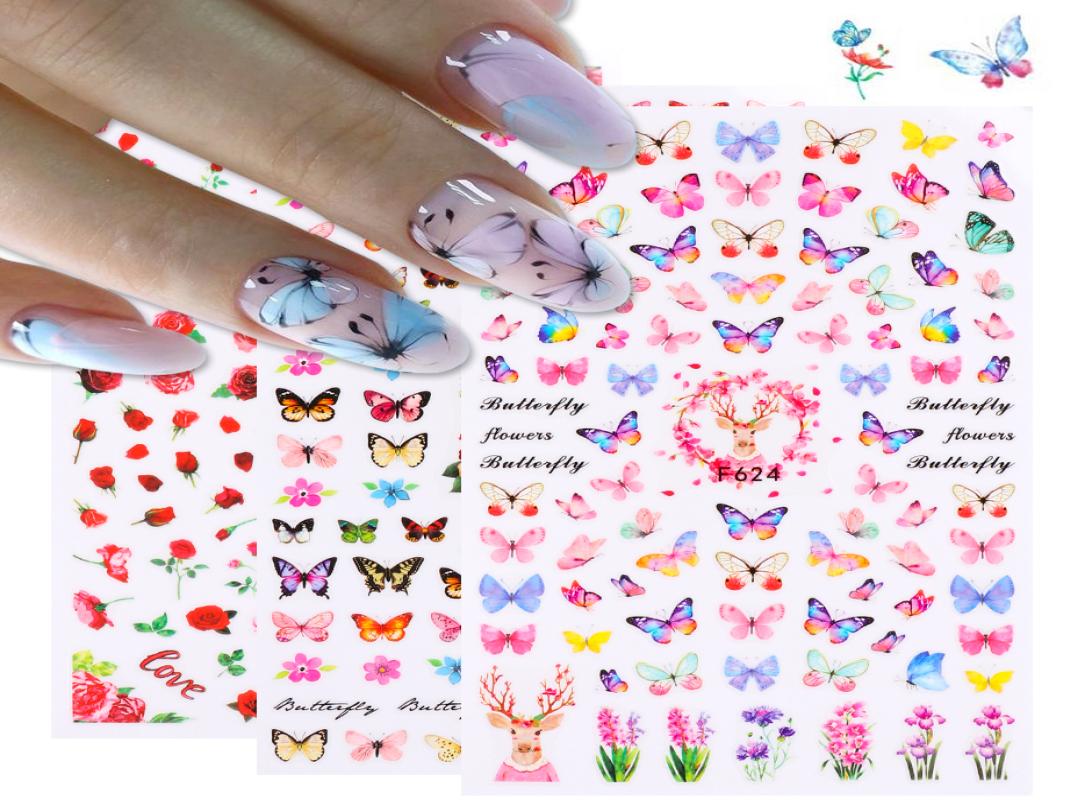 3D Butterfly Sliders Nail Stickers Colorful Flowers Red Rose Adhesives Manicure Decals Nails Foils Tattoo Decorations NP0032894212, Multi
3D Butterfly Sliders Nail Stickers Colorful Flowers Red Rose Adhesives Manicure Decals Nails Foils Tattoo Decorations NP0032894212, Multi