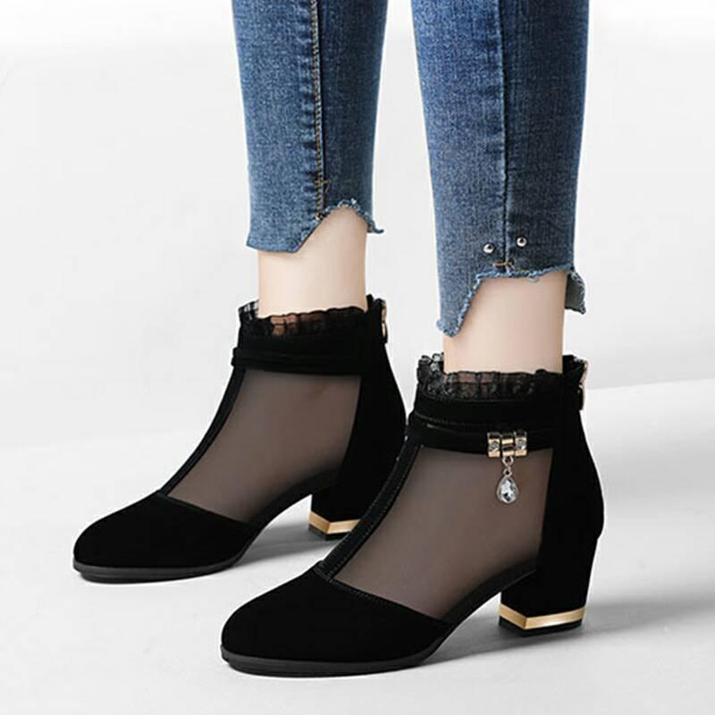Dress Shoes 2023 Women's Spring Summer Fashion Mesh High Heel Sandals Fish Mouth Heels Mid-Calf ShoeDress, Black
Dress Shoes 2023 Women's Spring Summer Fashion Mesh High Heel Sandals Fish Mouth Heels Mid-Calf ShoeDress, Black