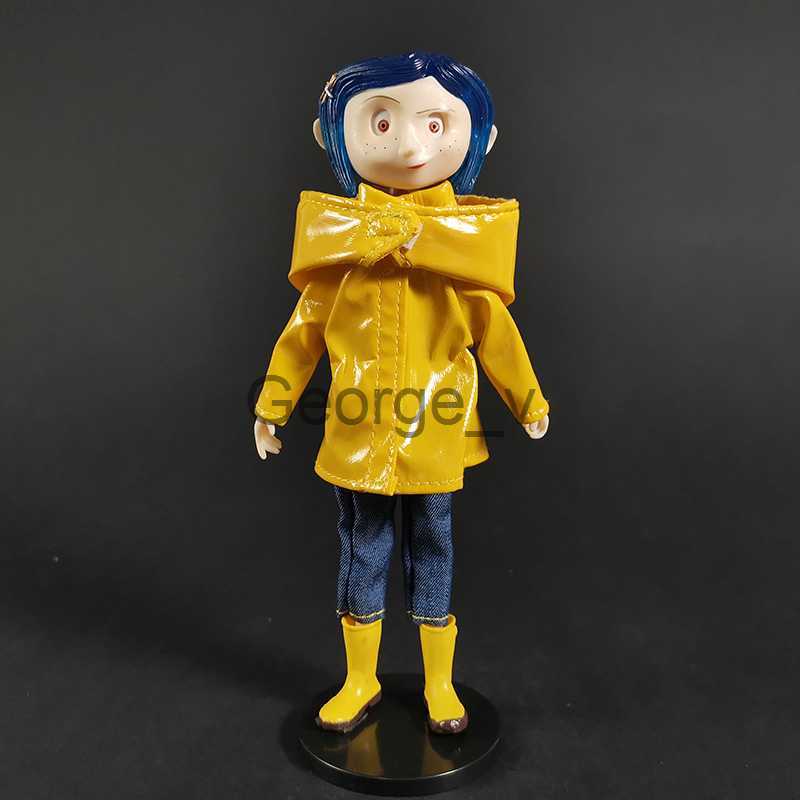 Minifig Coraline 7" Bendy Doll Action Figure Yellow cloth Raincoat NECA Collection J230629