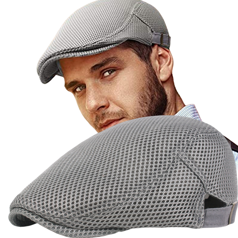 New Fashion Summer Men Hats Breathable Mesh Newsboy Caps Outdoor Sun Hats Flat Cap Adjustable Caps Gorras Berets for Father Gift
New Fashion Summer Men Hats Breathable Mesh Newsboy Caps Outdoor Sun Hats Flat Cap Adjustable Caps Gorras Berets for Father Gift