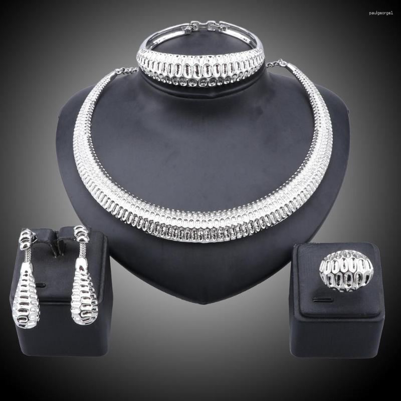 Necklace Earrings Set Women African Beads Jewelry Wedding Choker Earring Bangle Ring Bridal Silver Gold Color Jewellery, Picture shown
Necklace Earrings Set Women African Beads Jewelry Wedding Choker Earring Bangle Ring Bridal Silver Gold Color Jewellery, Picture shown