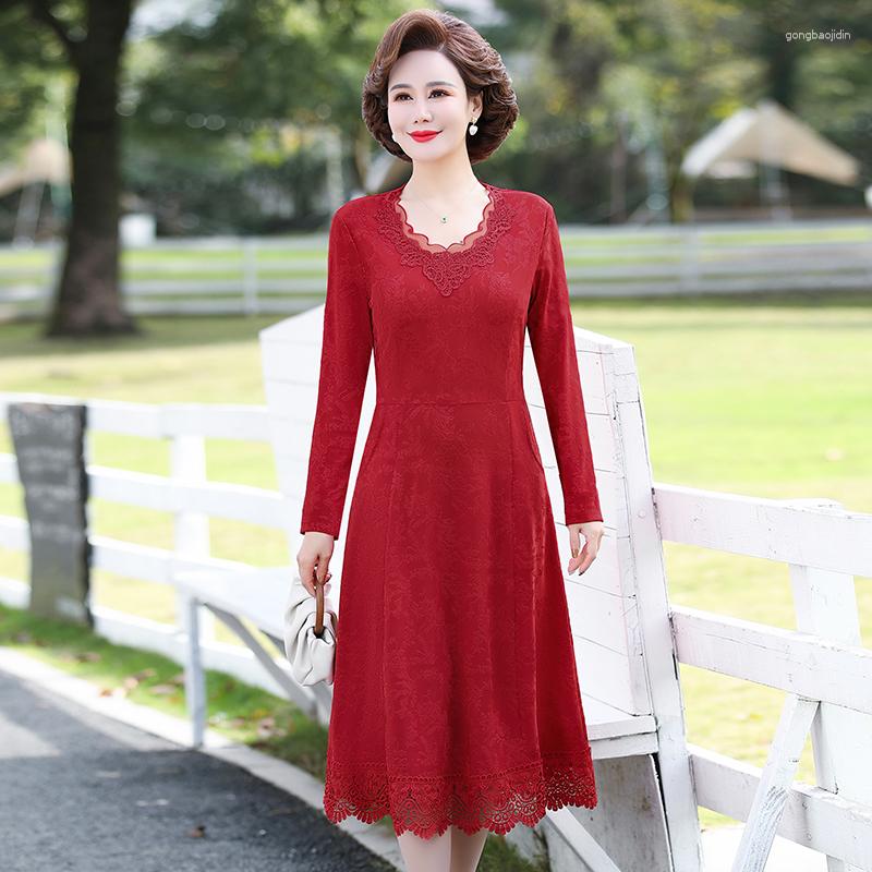 Casual Dresses Evening Party Lace Dress Elegant Spring And Autumn Women Retro Printing
Casual Dresses Evening Party Lace Dress Elegant Spring And Autumn Women Retro Printing