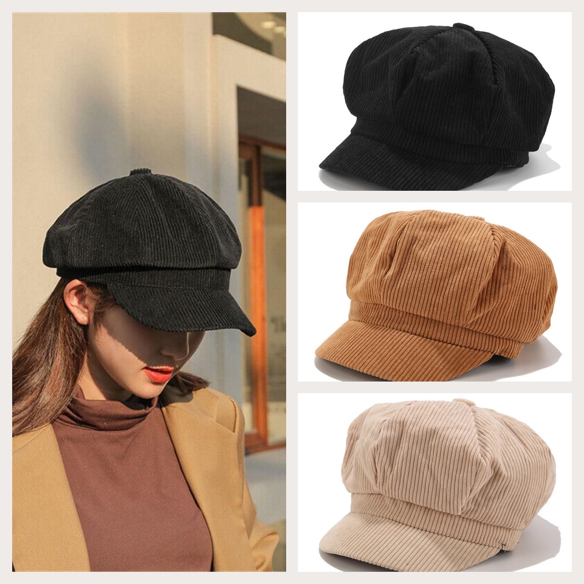 2023 New Adjustable Beret Caps Soft Winter Corduroy Ladies Womens Girls Baker Boy Peaked Cap Newsboy Hat Women Warm
2023 New Adjustable Beret Caps Soft Winter Corduroy Ladies Womens Girls Baker Boy Peaked Cap Newsboy Hat Women Warm