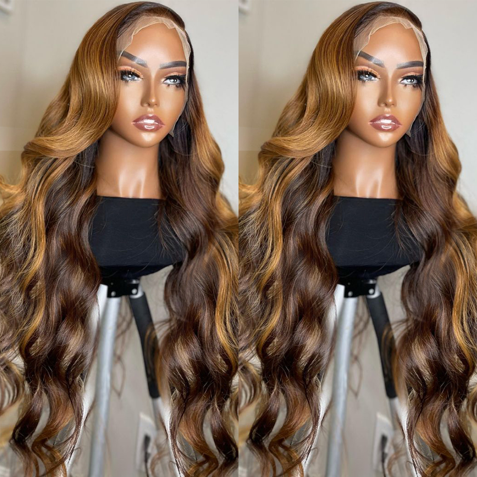 Fashion Dress Up 28 Inch 13x4 Lace Frontal Wigs Brazilian Highlight Ombre Colored 13x6 Body Wave Lace Front Human Hair Wig for Women, Brown
Fashion Dress Up 28 Inch 13x4 Lace Frontal Wigs Brazilian Highlight Ombre Colored 13x6 Body Wave Lace Front Human Hair Wig for Women, Brown