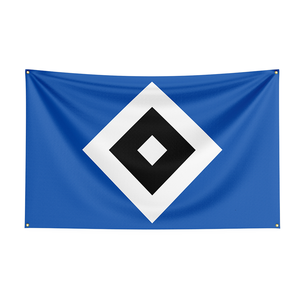 Banner Flags 3x5 Hamburger SV Flag Polyester Printed Racing Sport For Decor 230629