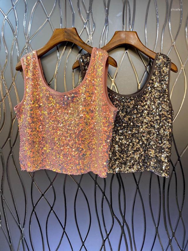 Women' Tanks 2023 Women Fashion Sleeveless Sexy Casual Full Body Sequins Simple Versatile Short Suspender Vest Top 0423
Women' Tanks 2023 Women Fashion Sleeveless Sexy Casual Full Body Sequins Simple Versatile Short Suspender Vest Top 0423