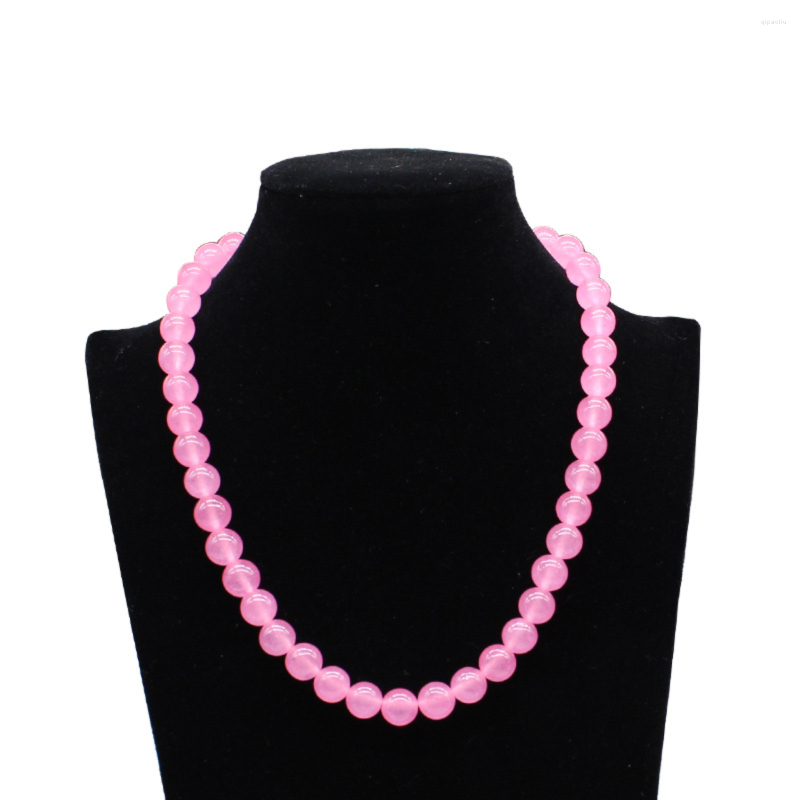 Chains Round Natural Light Pink Chalcedony Stone Bead Necklace Women's Fashion Gift For Mom Mother's Day Summer Short Chain 40cm
Chains Round Natural Light Pink Chalcedony Stone Bead Necklace Women's Fashion Gift For Mom Mother's Day Summer Short Chain 40cm