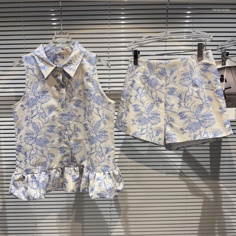 Women' Tracksuits BORVEMAYS 2023 Summer Lapel Single-breasted Sleeveless Printing Tank Tops High Waist Shorts Temperament Elegant Two-piece, White
Women' Tracksuits BORVEMAYS 2023 Summer Lapel Single-breasted Sleeveless Printing Tank Tops High Waist Shorts Temperament Elegant Two-piece, White