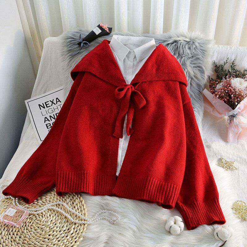 Women's Knits Red Knitted Women Sweater And Cardigan Winter Turn-down Collar Long-sleeved Loose Casual All Match Female Outwear Tops, Beige
Women's Knits Red Knitted Women Sweater And Cardigan Winter Turn-down Collar Long-sleeved Loose Casual All Match Female Outwear Tops, Beige
