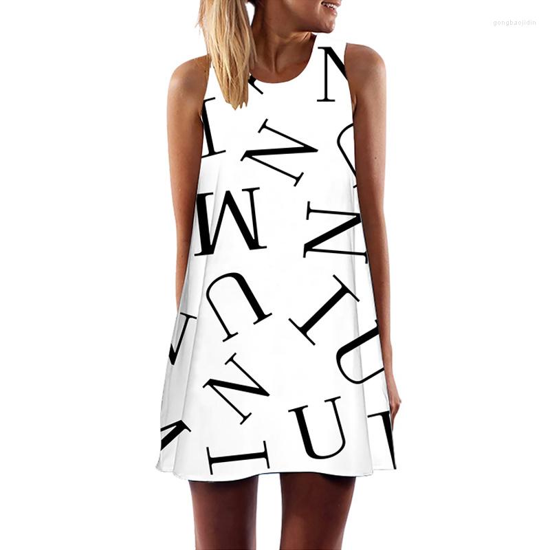 Casual Dresses Summer Women' Vintage Mini Dress Fashion Letter Printing Sleeveless O-Neck Hip Hop Party
Casual Dresses Summer Women' Vintage Mini Dress Fashion Letter Printing Sleeveless O-Neck Hip Hop Party