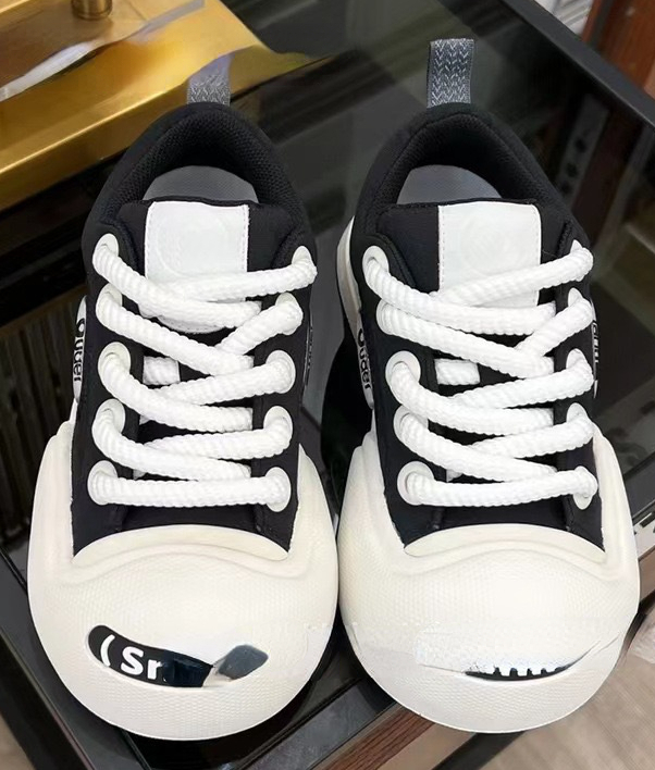 High Version Smiley Shoes Ugly Cute Big Head Shoes Open Smile Female Thick Soled Casual Leather Canvas Small White Shoes, Black
High Version Smiley Shoes Ugly Cute Big Head Shoes Open Smile Female Thick Soled Casual Leather Canvas Small White Shoes, Black