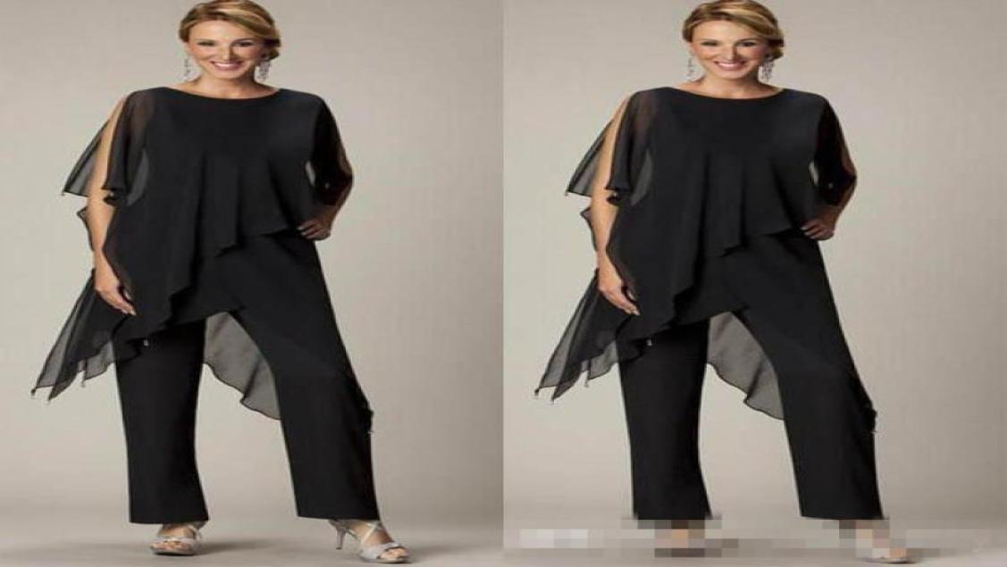Newest Mother of the Bride Pant Sutis Black Chiffon Bateau Neck Asymmetrical Wrap Style Modest Mother039s Suit for Weddings Cus8884168
Newest Mother of the Bride Pant Sutis Black Chiffon Bateau Neck Asymmetrical Wrap Style Modest Mother039s Suit for Weddings Cus8884168