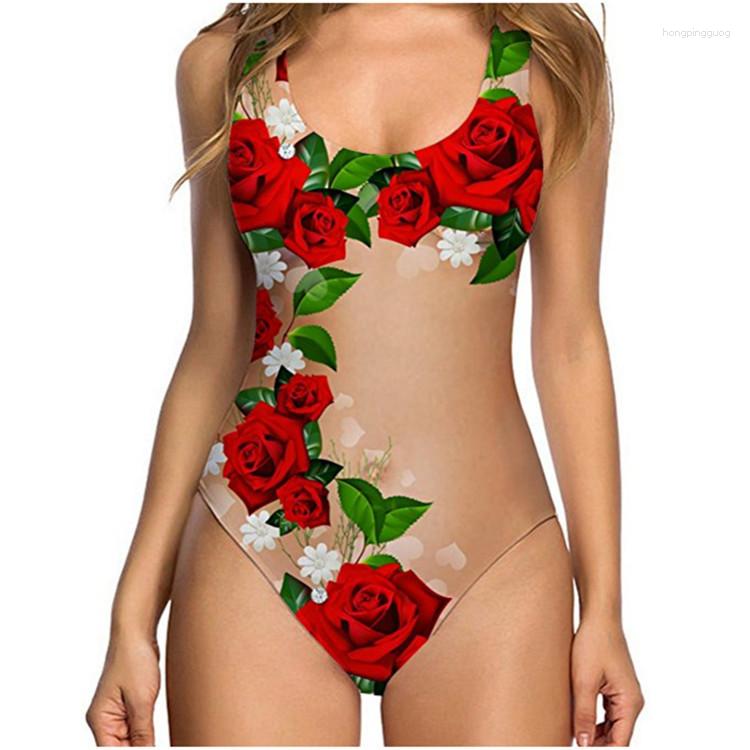 Women's Swimwear Funny Borat Printed One Piece Swimsuit Women Sexy Chest Hair Bathing Suit Summer Joke Bather Novelty Beachwear