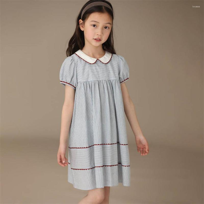 Girl Dresses Children's Clothing 2023 Kids Summer Teenager Girls Patchwork Color Striped Doll Collar Puff Sleeves A-line Dress, Sky blue
Girl Dresses Children's Clothing 2023 Kids Summer Teenager Girls Patchwork Color Striped Doll Collar Puff Sleeves A-line Dress, Sky blue