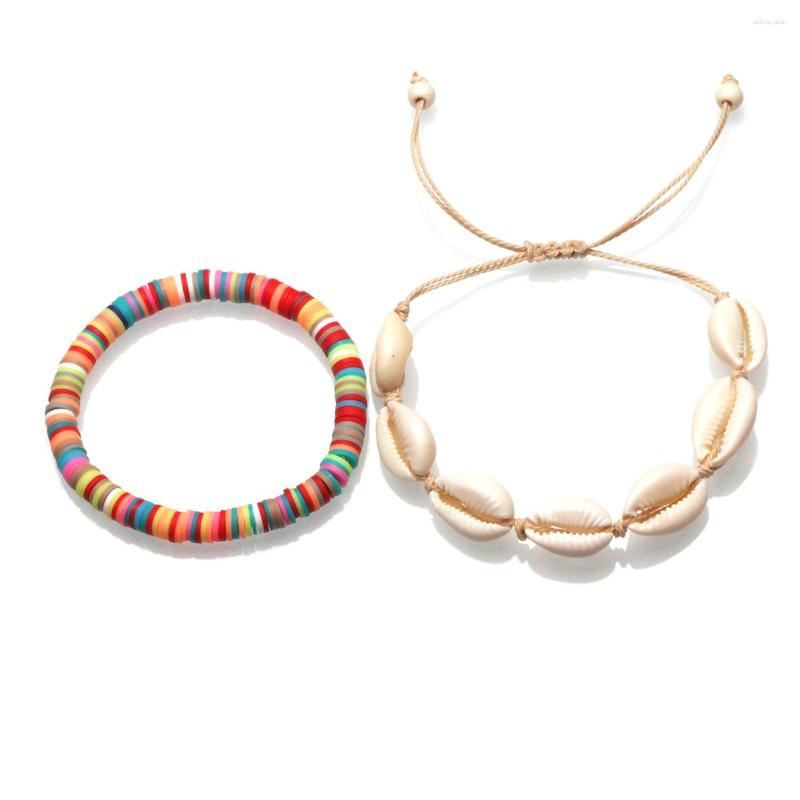 Charm Bracelets Boho 6mm Colorful Rainbow Polymer Clay Discs Beads Cowrie Seashell Stackable Bracelet 2pcs Beige Waxed String Summer Jewelry
Charm Bracelets Boho 6mm Colorful Rainbow Polymer Clay Discs Beads Cowrie Seashell Stackable Bracelet 2pcs Beige Waxed String Summer Jewelry