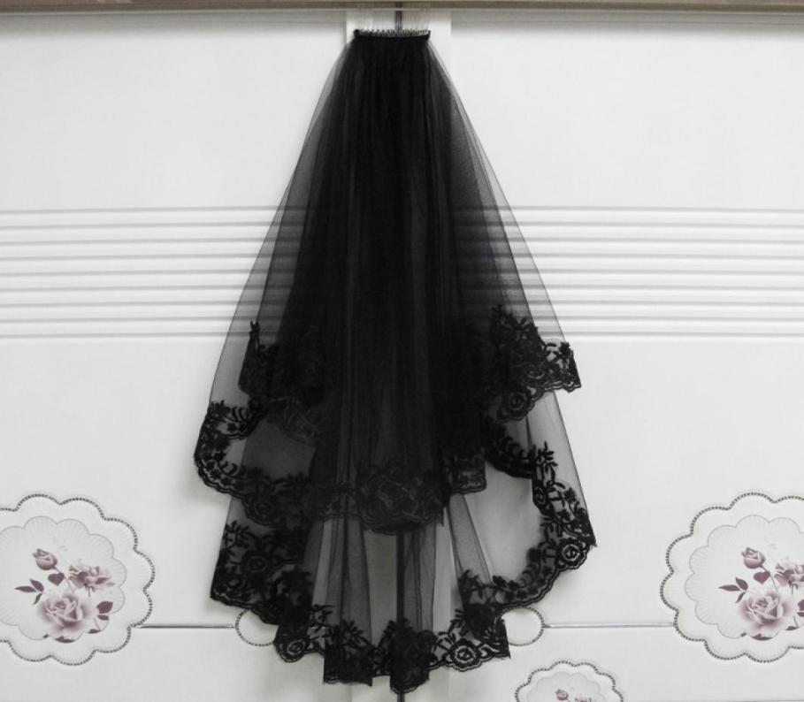 2018 unique novelty stunning lace side black silk doublelayer wedding veil bridal veil halloween witch headpiece tulle veil cato6936857
2018 unique novelty stunning lace side black silk doublelayer wedding veil bridal veil halloween witch headpiece tulle veil cato6936857