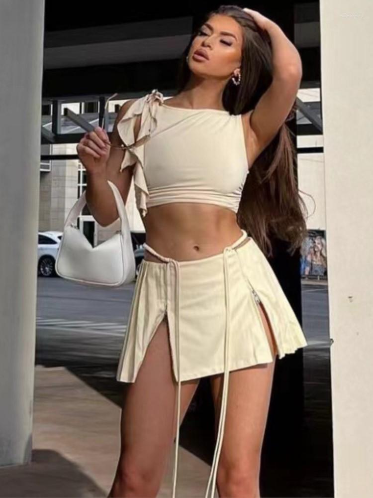 Skirts Lace-up Mini Shorts Y2K Zipper Pleated Streetwear Sexy Outfit Bottom With Vintage Korean Tennis, Gray
Skirts Lace-up Mini Shorts Y2K Zipper Pleated Streetwear Sexy Outfit Bottom With Vintage Korean Tennis, Gray