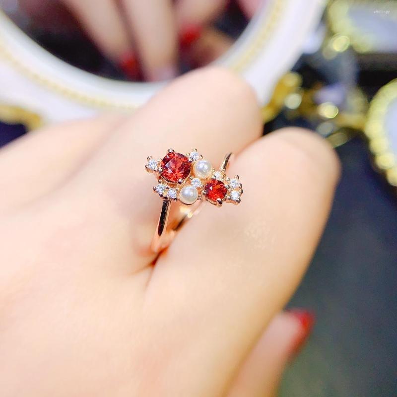 Cluster Rings Natural Garnet Ring S925 Silver Design Lovely Simple And Generous Fine Jewelry Sterling Luxury
Cluster Rings Natural Garnet Ring S925 Silver Design Lovely Simple And Generous Fine Jewelry Sterling Luxury