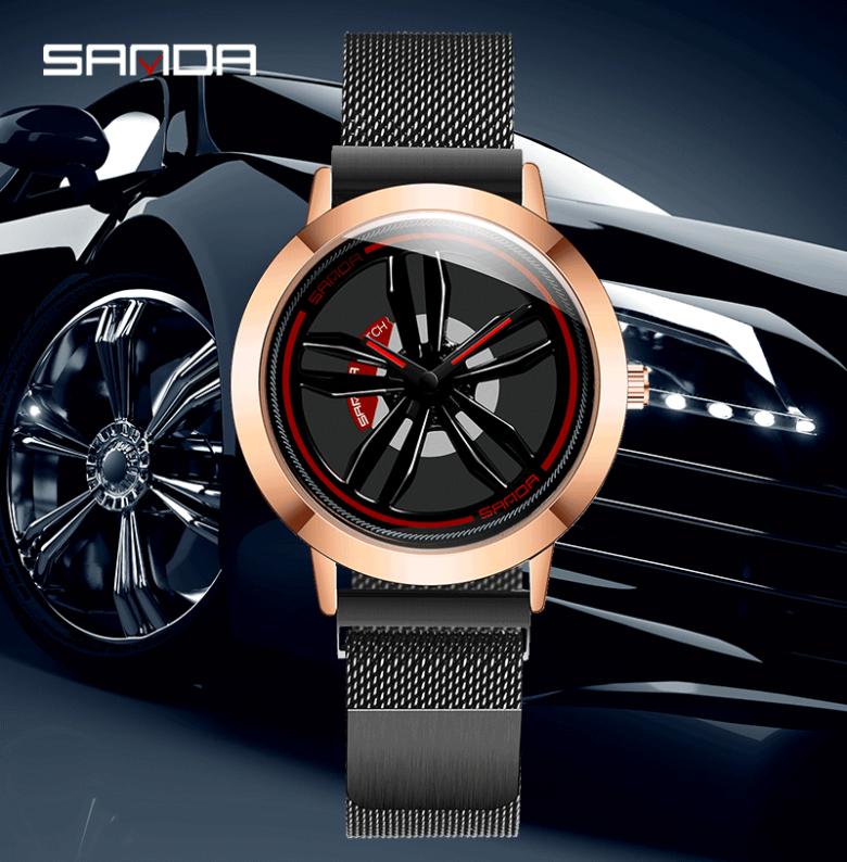 Fashion Mens Quartz Watch 360° Rotating Tyre Axle Watch Dial Japanese Movement Battlery Magnetic Watch Buckle3610752
Fashion Mens Quartz Watch 360° Rotating Tyre Axle Watch Dial Japanese Movement Battlery Magnetic Watch Buckle3610752