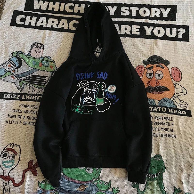 Women's Hoodies Y2K Gothic Streetwear Sad Bear Print Oversized Hoodie Women Couple Clothes Harajuku Casual Punk Style Sweatshirt Female, White
Women's Hoodies Y2K Gothic Streetwear Sad Bear Print Oversized Hoodie Women Couple Clothes Harajuku Casual Punk Style Sweatshirt Female, White