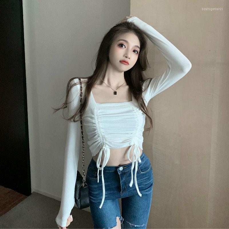 Women' T Shirts Woman T-shirts Autumn And Winter Drawstring Collar Long Sleeve T-shirt Female 2023 Coat Top Mujer Camisetas, White
Women' T Shirts Woman T-shirts Autumn And Winter Drawstring Collar Long Sleeve T-shirt Female 2023 Coat Top Mujer Camisetas, White